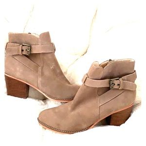 Sole society suede buckle booties